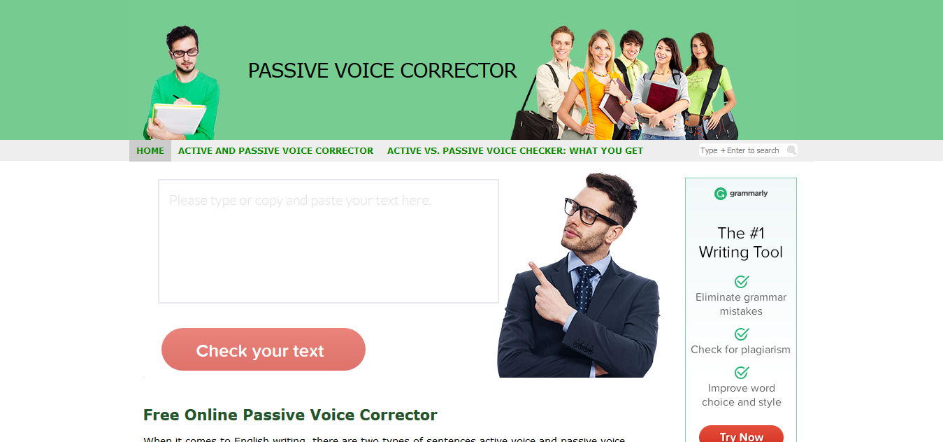 passive voice corrector